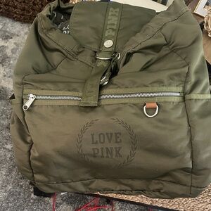 Victoria's Secret PINK Olive Green Backpack